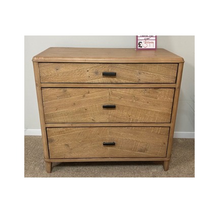 Ex-Display St Austell - Baker Jude Reclaimed Wood 3 Drawer Chest of Drawers Ex-Display St Austell - Baker Jude Reclaimed Wood 3 Drawer Chest of Drawers