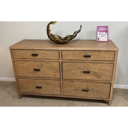 Ex-Display St Austell - Baker Jude Reclaimed Wood 6 Drawer Wide Chest of Drawers Ex-Display St Austell - Baker Jude Reclaimed Wood 6 Drawer Wide Chest of Drawers