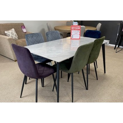 Ex-Display St Austell - Ivy 1.6m Dining Table + 6x Chairs Ex-Display St Austell - Ivy 1.6m Dining Table + 6x Chairs