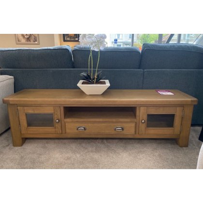 Ex-Display St Austell - Smoked Oak Extra Large TV Unit Ex-Display St Austell - Smoked Oak Extra Large TV Unit