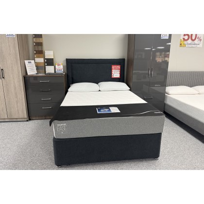 Ex-Display Newquay - Tempur 4’6 25cm Ease Buckingham continental drawer divan and Harlow headboard Ex-Display Newquay - Tempur 4’6 25cm Ease Buckingham continental drawer divan and Harlow headboard