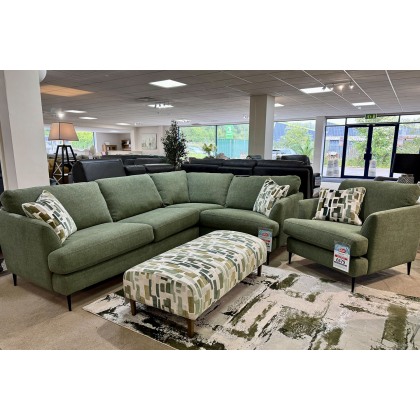 Ex-Display Liskeard - Jonas Corner Sofa Group + Chair + Footstool Ex-Display Liskeard - Jonas Corner Sofa Group + Chair + Footstool