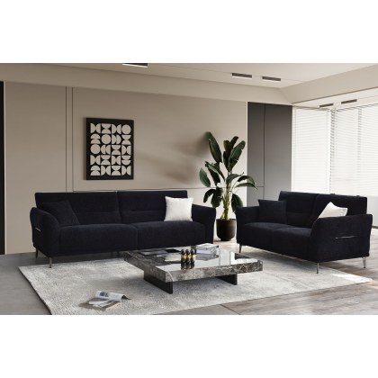 Albany 3 Seater Sofa in Black Lux Boucle Albany 3 Seater Sofa in Black Lux Boucle