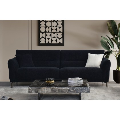 Albany 2 Seater Sofa in Black Lux Boucle