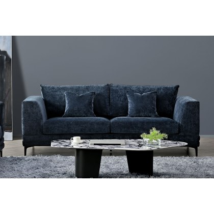 Lenox 2 Seater Sofa in Aegean Blue Velvet