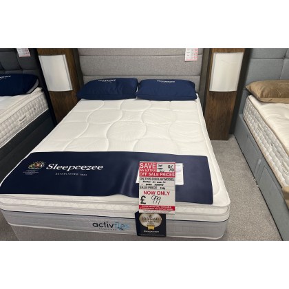 Ex-Display Redruth - Sleepeezee Actiflex King Size Divan Bed + Bluebell Headboard Ex-Display Redruth - Sleepeezee Actiflex King Size Divan Bed + Bluebell Headboard