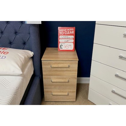Ex-Display St Austell - Aldono 3 Drawer Bedside Table