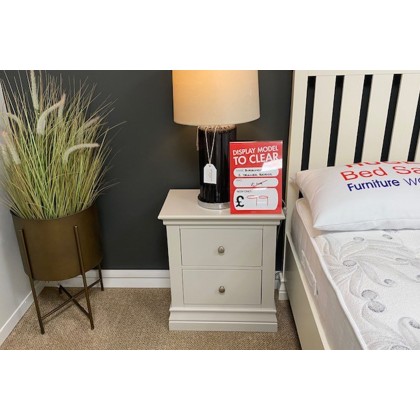 Ex-Display St Austell - Burgundy Painted 2 Drawer Bedside Table