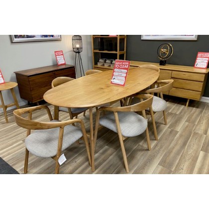 Ex-Display St Austell - Gallery Direct Madrid Natural Oak Extending Dining Table + 6 Chairs Ex-Display St Austell - Gallery Direct Madrid Natural Oak Extending Dining Table + 6 Chairs