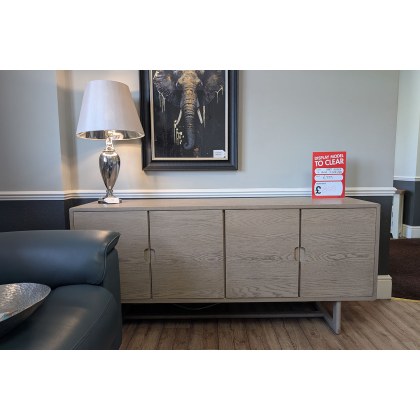 Ex-Display Newquay - Gallery Direct Craft 4 Door Sideboard Smoked