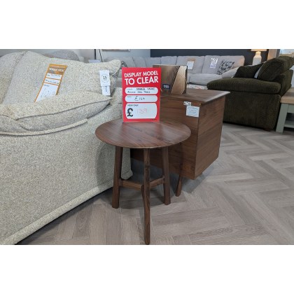 Ex-Display Newquay - Gallery Direct Madrid Round Side Table Walnut