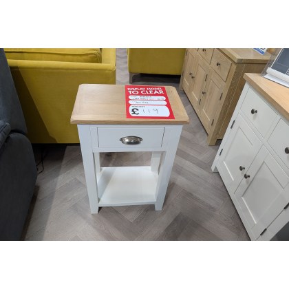 Ex-Display Newquay - Nebraska 1 Drawer Console Unit Painted White Ex-Display Newquay - Nebraska 1 Drawer Console Unit Painted White