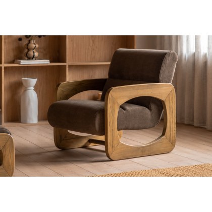 Gallery Direct Marco Armchair in Verona Sepia Gallery Direct Marco Armchair in Verona Sepia