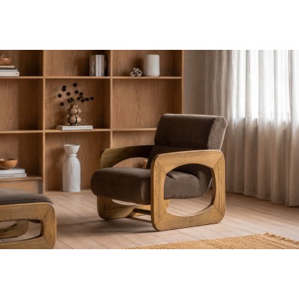 Gallery Direct Marco Armchair in Verona Sepia Gallery Direct Marco Armchair in Verona Sepia