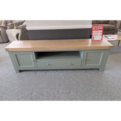 Ex-Display Newquay - Salcombe Sage Painted 190cm TV Unit Ex-Display Newquay - Salcombe Sage Painted 190cm TV Unit