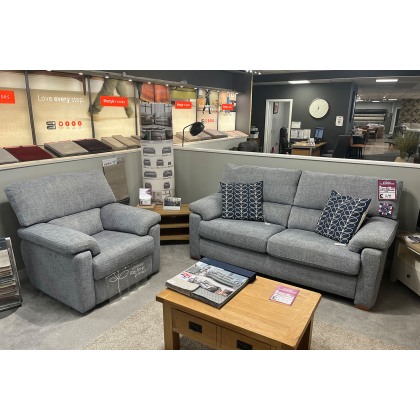 Ex-Display Redruth - Hemingway 3 Seater Sofa & Power Recliner Chair