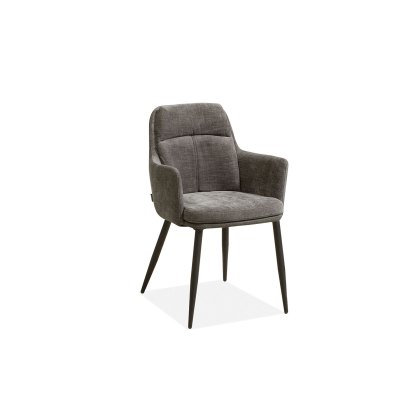Donna Fabric Dining Chair in Miami Ash (Pair)