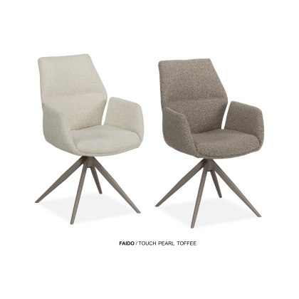 Faido Fabric Dining Chair in Touch Pearl (Pair) Faido Fabric Dining Chair in Touch Pearl (Pair)