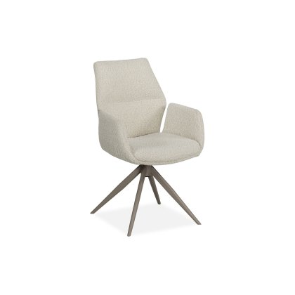 Faido Fabric Dining Chair in Touch Pearl (Pair)