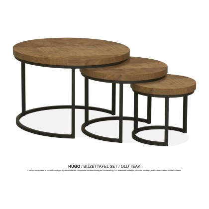 Hugo 3-Piece Coffee Nest of Tables Set Hugo 3-Piece Coffee Nest of Tables Set