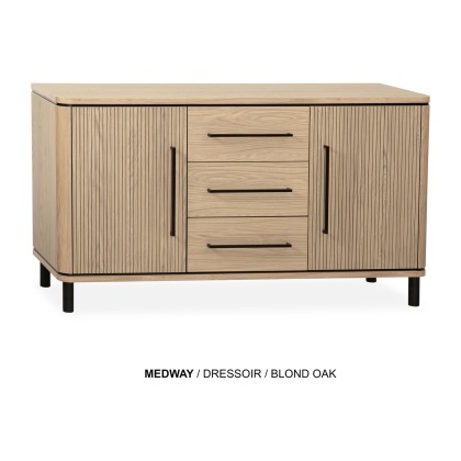 Medway Blond Oak Lamulux 150cm Large Sideboard Medway Blond Oak Lamulux 150cm Large Sideboard