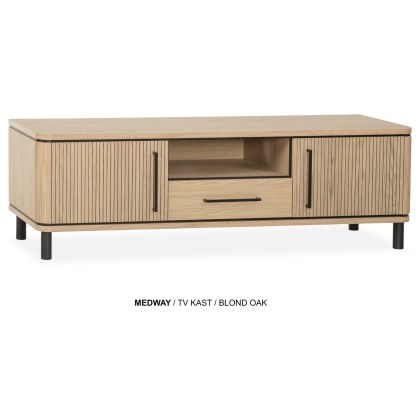 Medway Blond Oak Lamulux 160cm Large TV Unit Medway Blond Oak Lamulux 160cm Large TV Unit