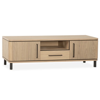 Medway Blond Oak Lamulux 160cm Large TV Unit Medway Blond Oak Lamulux 160cm Large TV Unit