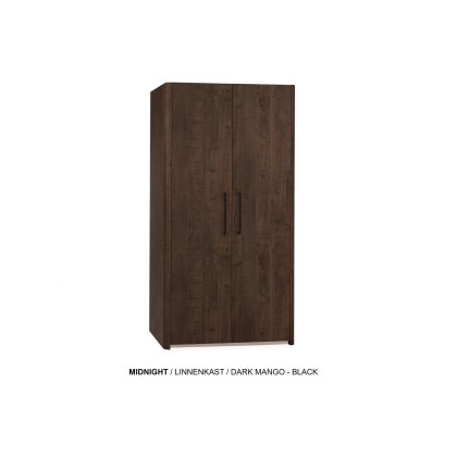 Midnight Lamulux Wood-Effect 2 Door Wardrobe