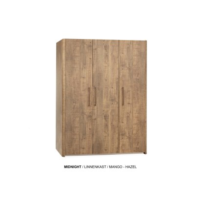 Midnight Lamulux Wood-Effect 3 Door Wardrobe