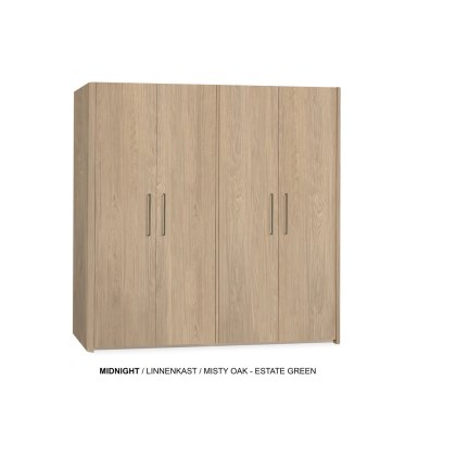 Midnight Lamulux Wood-Effect 4 Door Wardrobe