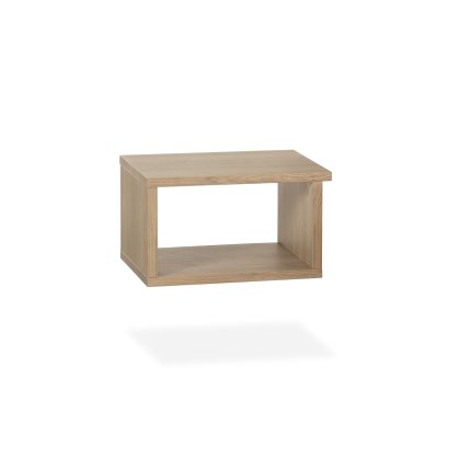 Midnight Lamulux Wood-Effect Open Bedside Table