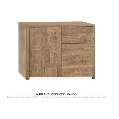Midnight Lamulux Wood-Effect Chest of Drawers