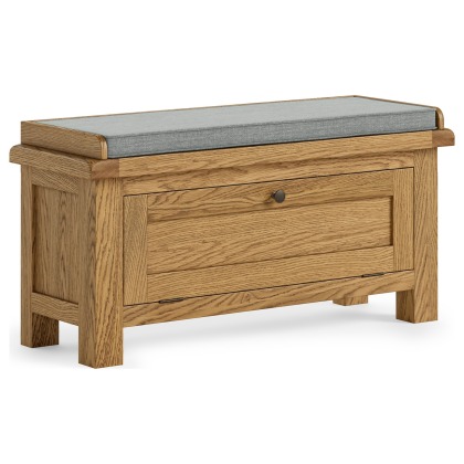 Salisbury Waxed Premium Oak Hallway Storage Bench