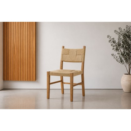 Salisbury Waxed Premium Oak Weave Dining Chair (Pair)