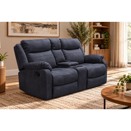 Ellena Marble Grey 2 Seater Recliner Sofa with Storage Ellena Marble Grey 2 Seater Recliner Sofa with Storage