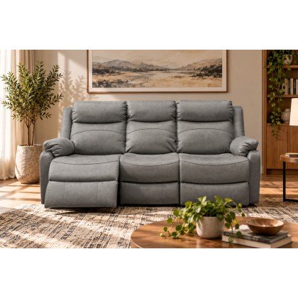 Ellena Marble Beige 3 Seater Recliner Sofa with Table Ellena Marble Beige 3 Seater Recliner Sofa with Table