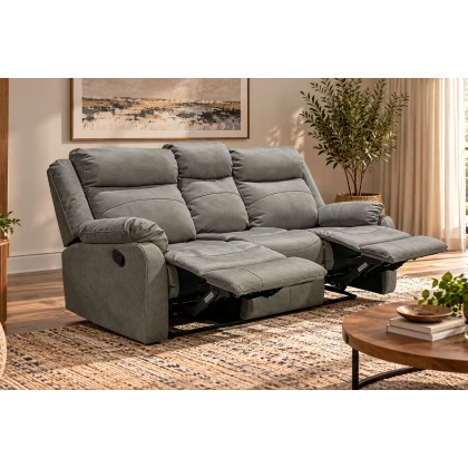 Ellena Marble Beige 3 Seater Recliner Sofa with Table Ellena Marble Beige 3 Seater Recliner Sofa with Table