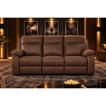California 3 Seater Cinema Tech Power Recliner Sofa