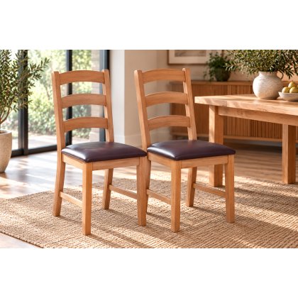 Chester Oak Dining Chairs (Pair)