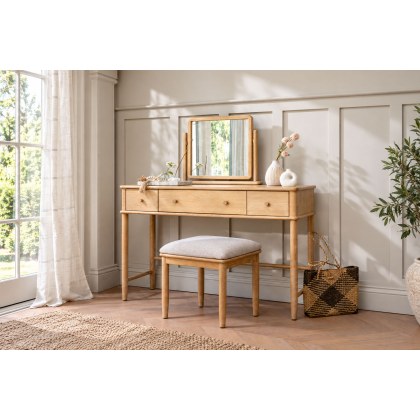 Willow Solid Oak Nordic Dressing Table Set Willow Solid Oak Nordic Dressing Table Set