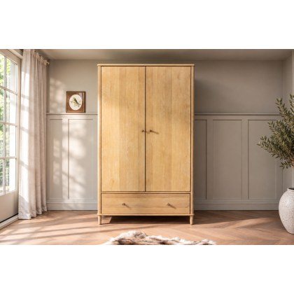 Willow Solid Oak Nordic Double Wardrobe Willow Solid Oak Nordic Double Wardrobe