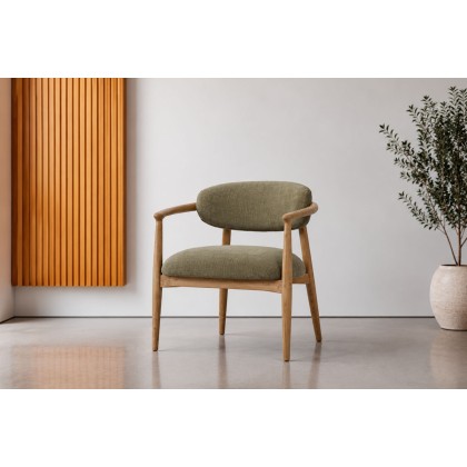 Scarlett Fabric Arm Chair in Green Scarlett Fabric Arm Chair in Green