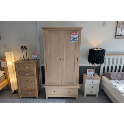 Ex-Display Newquay - Modern Country Oak Double Wardrobe Ex-Display Newquay - Modern Country Oak Double Wardrobe