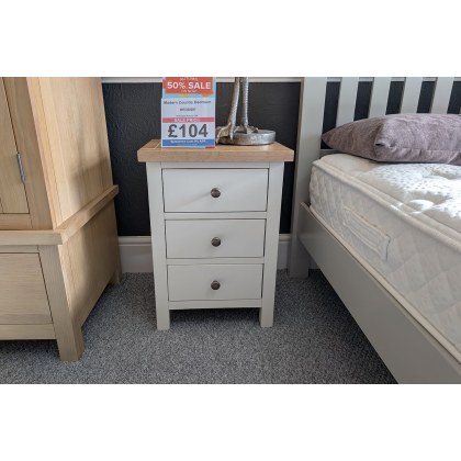 Ex-Display Newquay - Modern Country Painted White Bedside Table Ex-Display Newquay - Modern Country Painted White Bedside Table