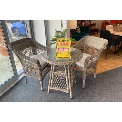 Ex-Display St Austell - Gallery Direct Menton Garden Outdoor Bistro Set Ex-Display St Austell - Gallery Direct Menton Garden Outdoor Bistro Set
