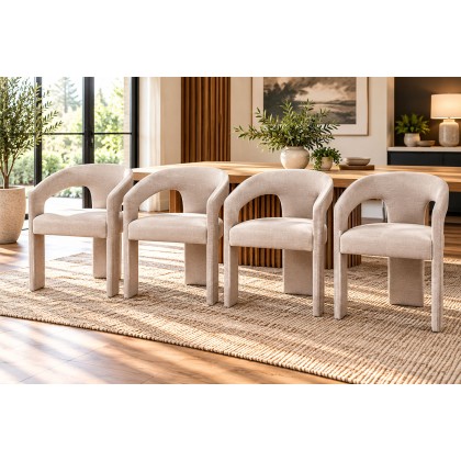 Georgia Light Beige Fabric Dining Chairs (Set of 4) Georgia Light Beige Fabric Dining Chairs (Set of 4)