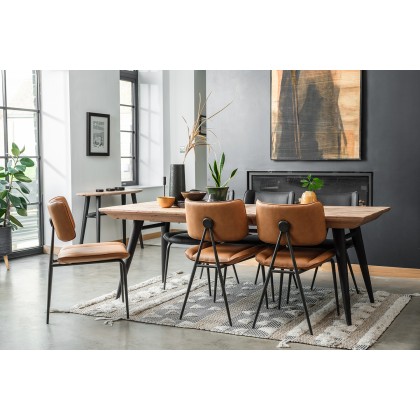 Jack Cognac PU Leather Dining Chairs (Set of 4) Jack Cognac PU Leather Dining Chairs (Set of 4)