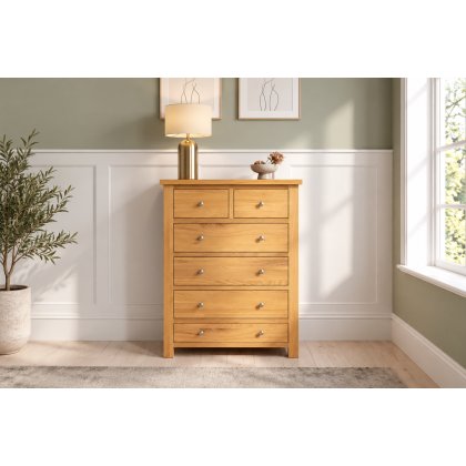 Dorset Oak 2 + 4 Chest of Drawers