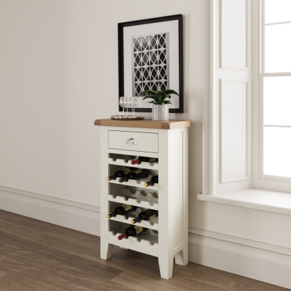 St Ives White Painted Wine Cabinet