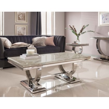 Arianna Cream Marble Coffee Table